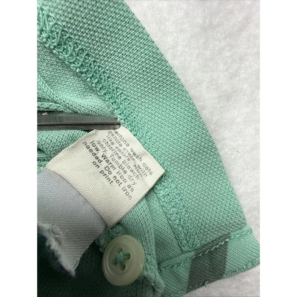 J.Crew Repp Men's Medium Mint Green Cotton Polo Shirt Short Sleeve Classic